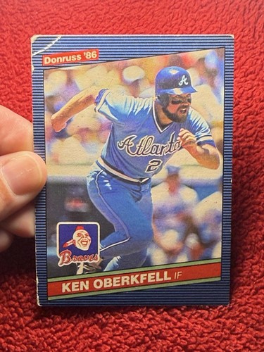 Vintage 1986 Ken Oberkfell Atlanta Braves MLB Donruss Baseball Trading Card 531 - Picture 3 of 4