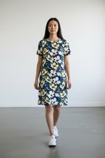 J.CREW Women's Blue And Yellow Floral Mini Dress Size 2