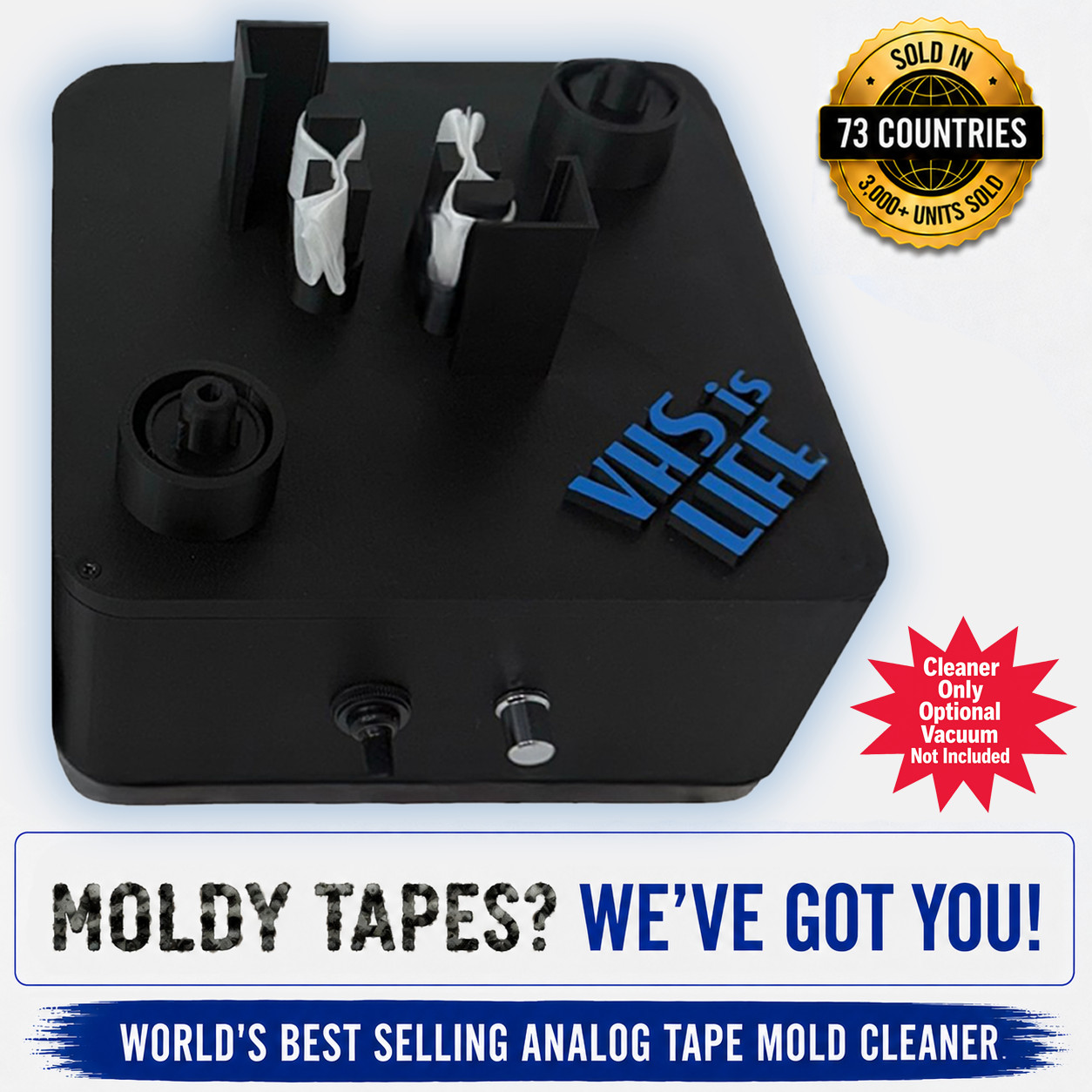 VHS Mold Cleaner Betamax Analog Tape Machine Removal System - Original and Best!