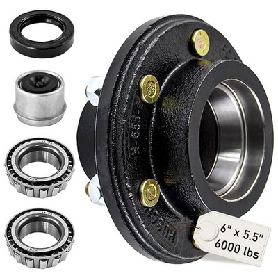 6 on 5.5 Trailer Idler Hub Kit for 5200 to 6000 lbs Trailer Axle #42 with 151...