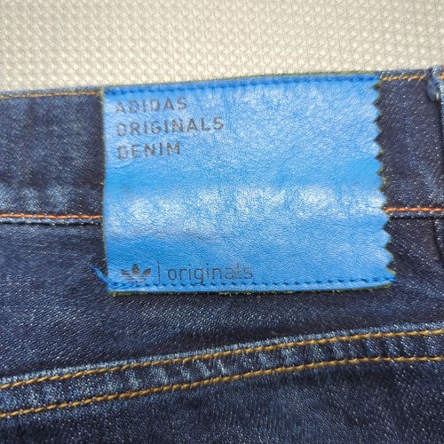 Jeans Adidas Originals Straight Fit Uomo W30 L30 Blu Denim Y2K Stile Retrò Punk - Foto 9 di 14