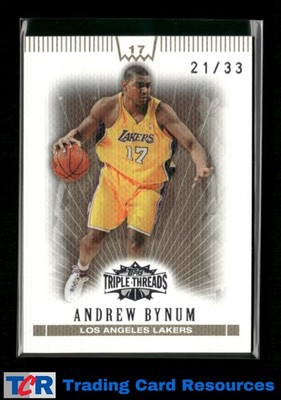 2007-08 Topps Triple Threads #59 Andrew Bynum Gold #/33