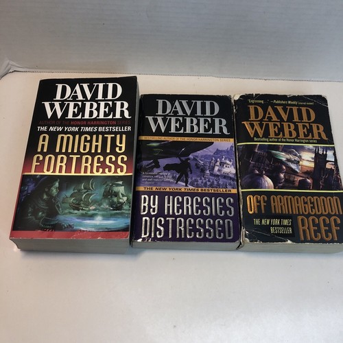 4 David Weber Books Lot Safehold Series Off Armageddon Reef A Mighty Fortress - Picture 9 of 17