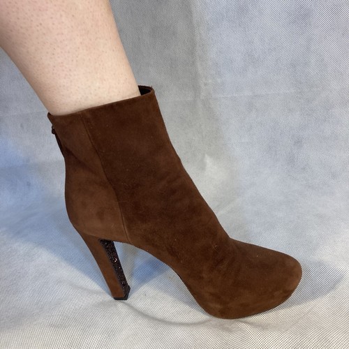 Miu Miu Suede Platform Booties in Brown 41 EU 9.5 US - 第 9/20 張圖片