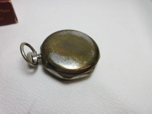 VINTAGE NEW HAVEN TIP TOP OCTAGON POCKET WATCH WITH BOX WATCHMAKER NOT WORKING - Picture 6 of 10