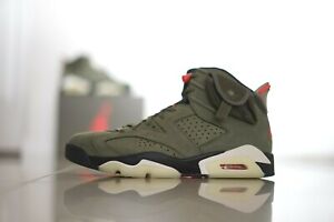 Nike Air Jordan 6 Retro Travis Scott Cactus Jack Olive Cn1084 0 Size 10 5 Ebay