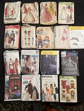 Lot of 17 Vintage Costume Patterns Butterick Simplicity McCall's