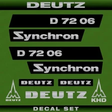 Deutz D 72 06 Synchron tractor decal aufkleber adesivo sticker set