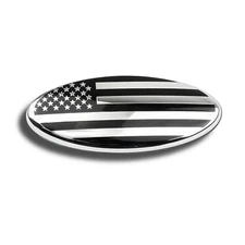 Ford Logo 7 inch Front Grill US Flag Tailgate Trunk Oval Emblem Bage Focus Edge