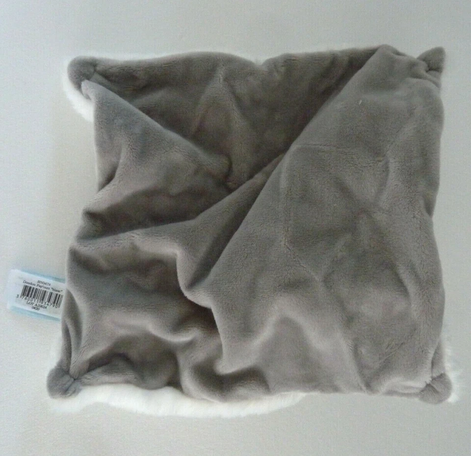 *. DOUDOU PLAT BABY NAT OURS PAP'OURS BLANC DESSOUS GRIS 100 % NEUF - Photo 3/3