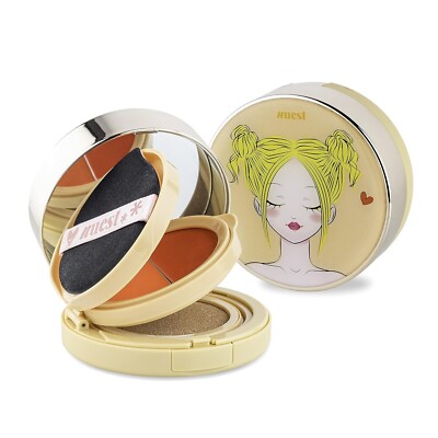 Chic2Cheek 3 Tiered Compact by Nuest Cosmetics,(Luscious Lip Cheek Nude Fair)