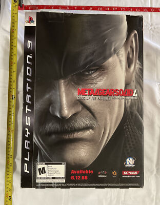 RARE Metal Gear Solid 4 PROMO Gamestop Store Display 2008 PS3