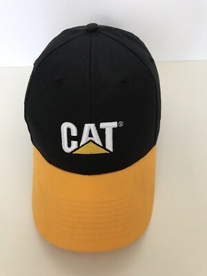 Authentic Caterpillar Hat Yellow Brim Cap CAT