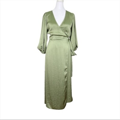 aritzia green silk dress Exclusive Satin Dress