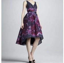 NEIMAN MARCUS & LELA ROSE For Target Purple Silk Blend Tulle Lined Dress Size 2