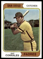 1974 Topps #498 Pat Corrales Baseball San Diego Padres