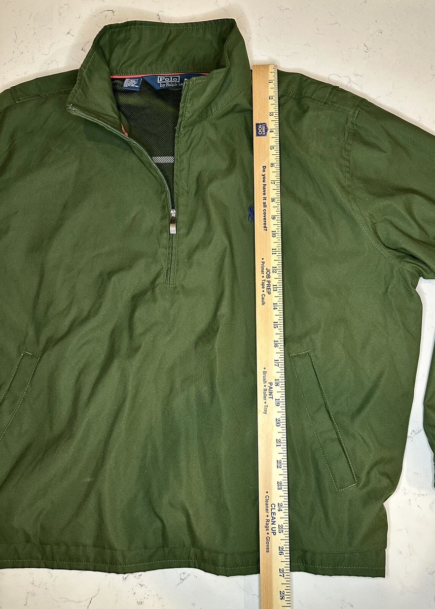 Polo Ralph Lauren Jacket Half Zip Green Windbreaker Nylon Polo Ralph Lauren Jacket Half Zip Green Windbreaker Nylon