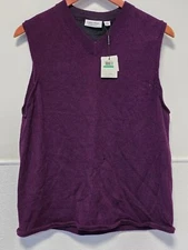 Men's Calvin Klein Sweater Vest L Purple with defects