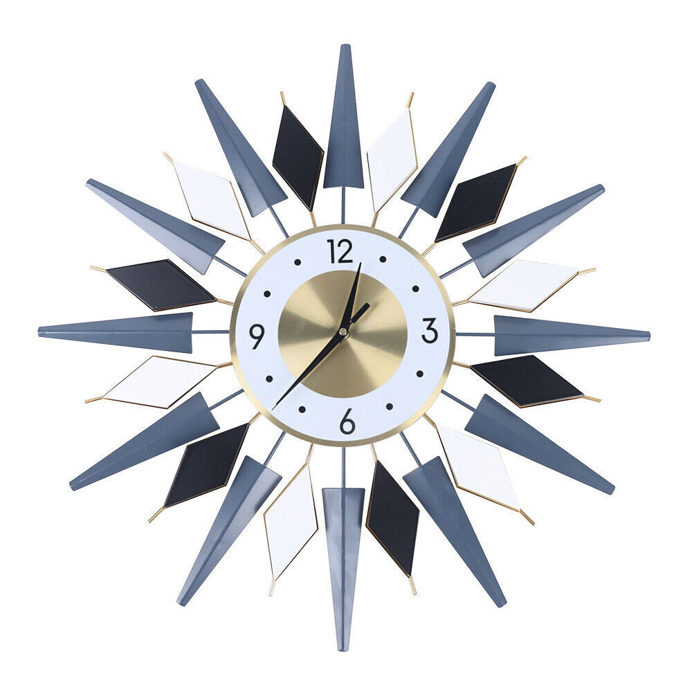 23.6 Inch Retro Metal Art Clock Mid Century Modern Wall Vintage Clock