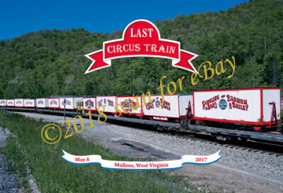 Last Ringling Brothers and Barnum & Bailey Circus Train LARGE Postcard - MINT!