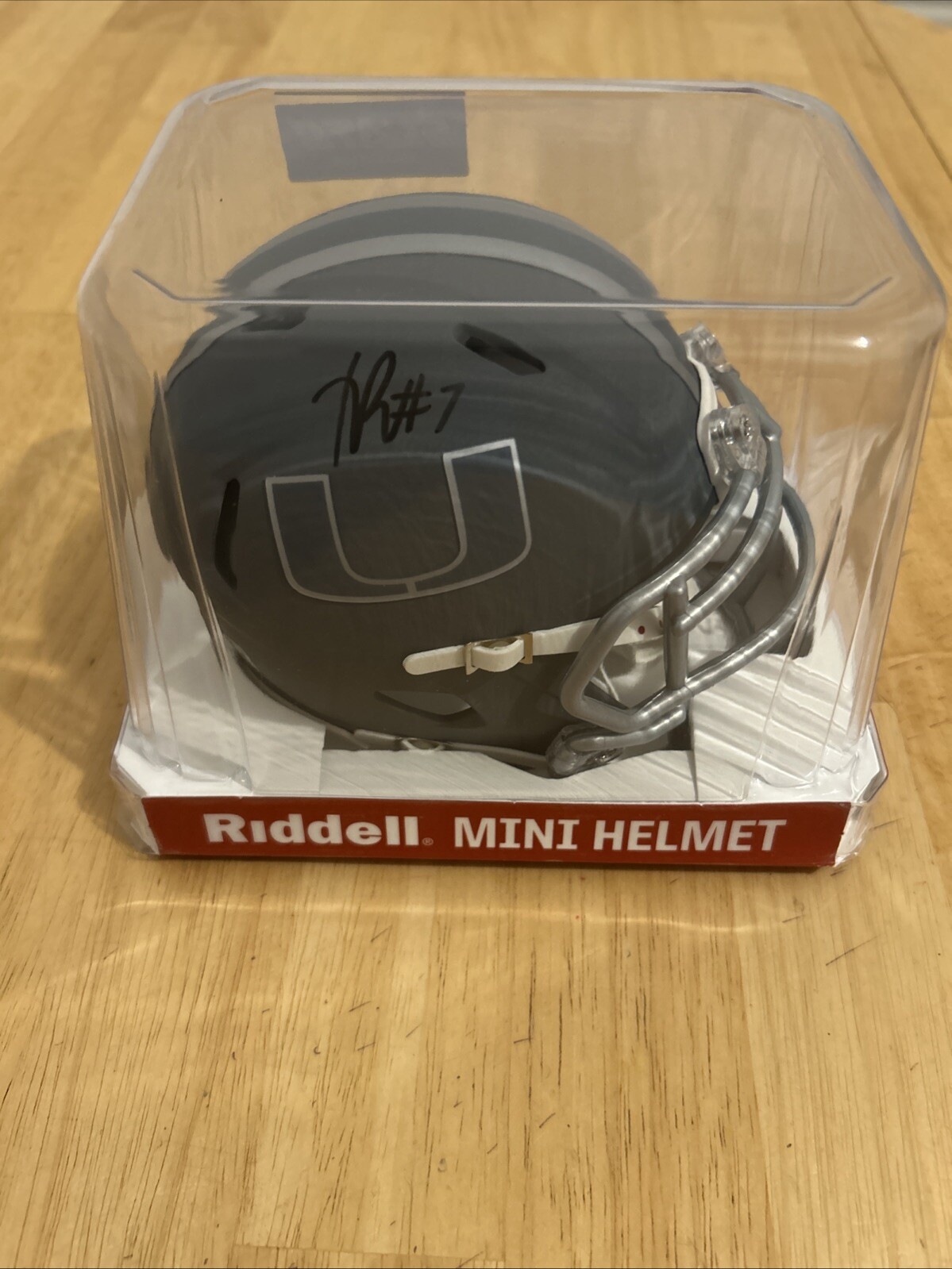 Xavier Restrepo Autographed Signed Miami Hurricanes Mini Helmet Inscription JSA Cert 
