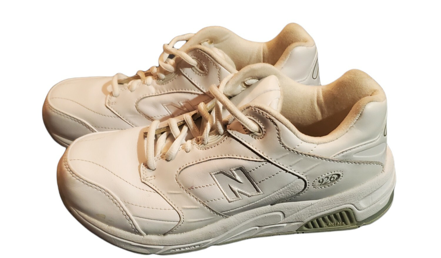 New Balance 926 Women 9 D Comfort Walking Shoe White Leather WW926WT  No Inserts