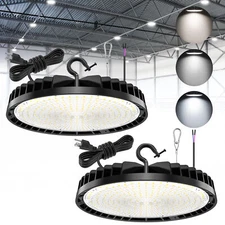 2Pack 240W LED UFO High Bay Light 4500K 5000K 5700K Adjustable 33,600LM 100-277V