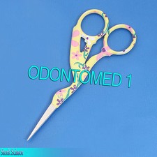 Stork Embroidery Scissors Eyebrow Sewing Thin Point Edge Color Coded BTS-158