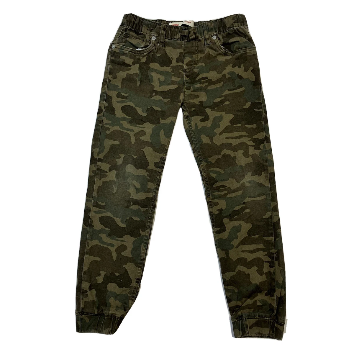 Levi s Joggers Size 10 Youth Boys Camo Tapered Leg Stretch Waist