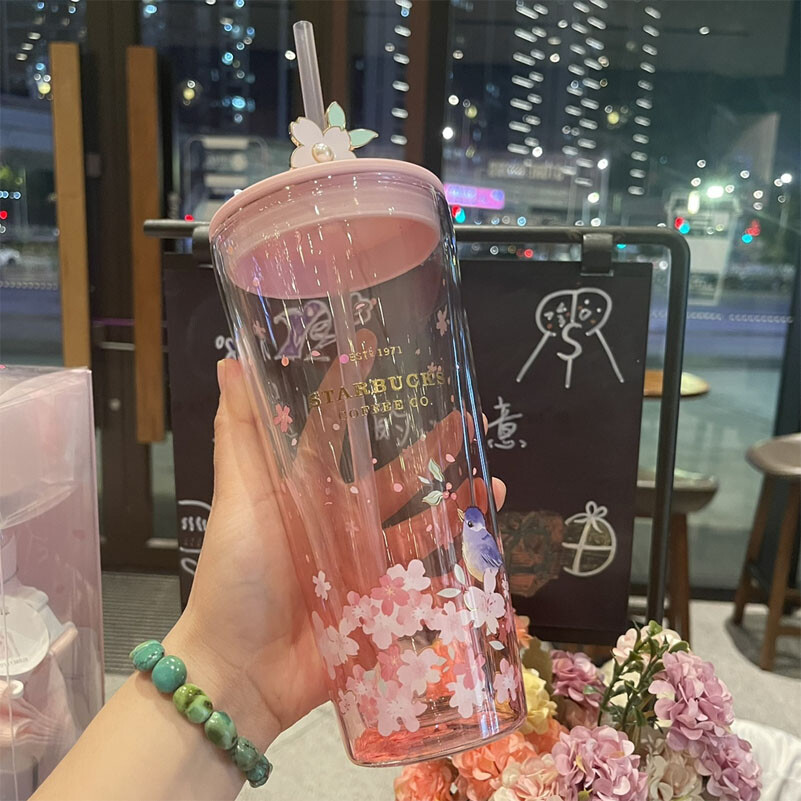 2024NEW Starbucks China Cherry Blossom Tumbler Pink Sakura 2