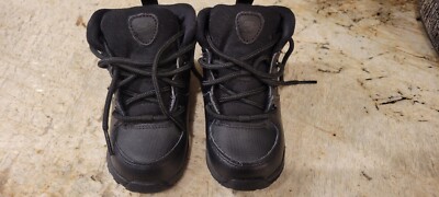 Nike Kids Manoa Leather/Nylon Lace Up Boots  BQ5374 001  Size 7C
