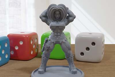 Sexy Commando Girl - 3D Printed Proxy Minifigures for Sci-fi Miniature Tabletop