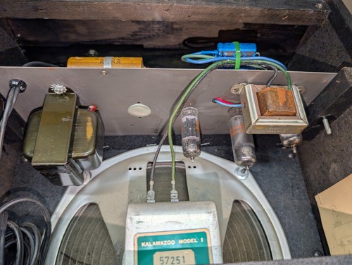 1967 Kalamazoo Model 1 Wood Face Black Grill All Tube Guitar Amplifier Excellent - Picture 9 of 16