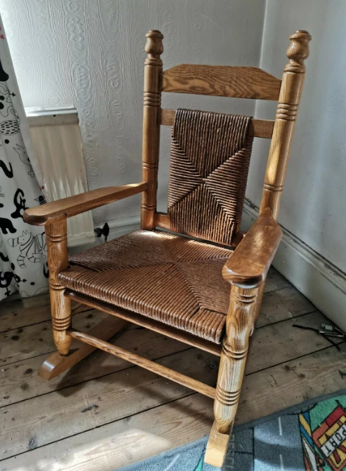 Kids Handmade Hardwood Rocking Chair can deliver for free in La1