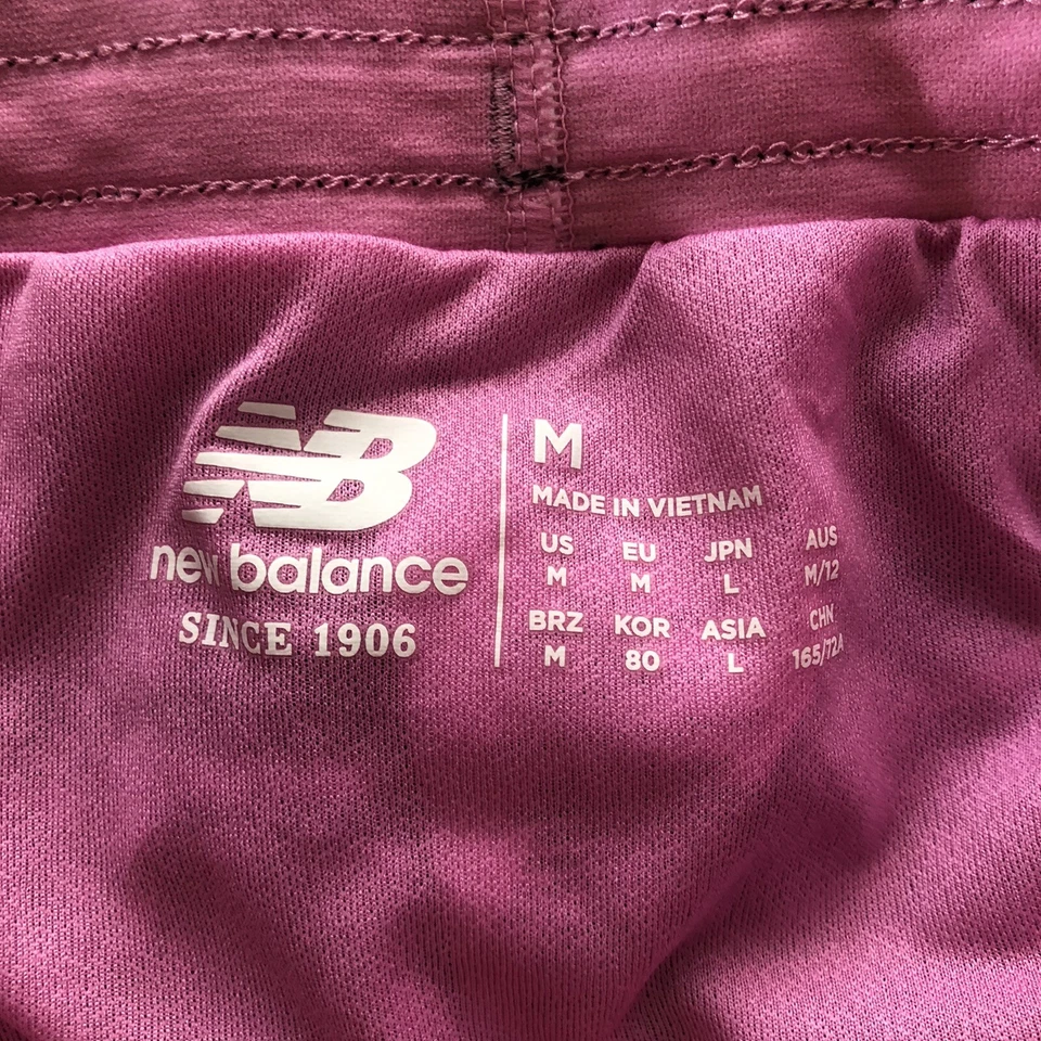 Pantalones Cortos para Correr New Balance Talla Mediana Rayas Coloridas para Mujer con Forro Interior Foto 4 de 4