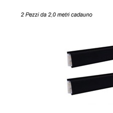 Alzatina cucina per top cucina piani cottura 4 metri Nero accessori inclusi