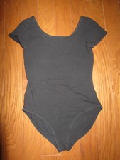    L C 10-12 TOP LEOTARD SUIT BLACK    Lyrical Ballet Dance COSTUME SHORT DANSKIN