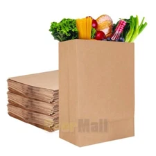 70 Lb Paper Bag (60 Count) Heavy Duty, Large Brown Paper Grocery Bags for Food