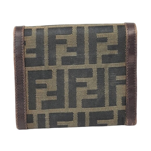 FENDI ZUCCA柄CARD COIN CASE FENDI Zucca Coin Pouch Key Case Tobacco 154514 | FASHIONPHILE