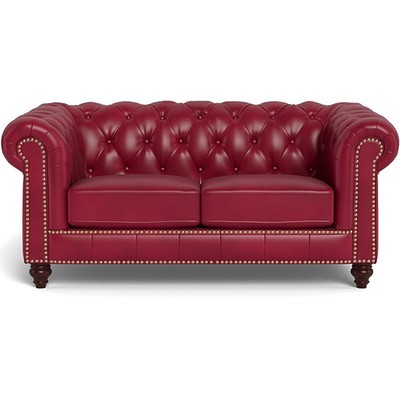 Hydeline Alton Bay Top Grain Leather Loveseat