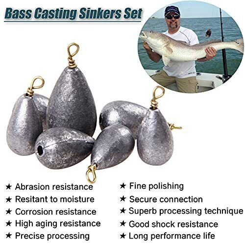 Fishing Weights Bass Casting Fishing Sinkers Weight Bell Sinkers Water Drop Sports365.gr