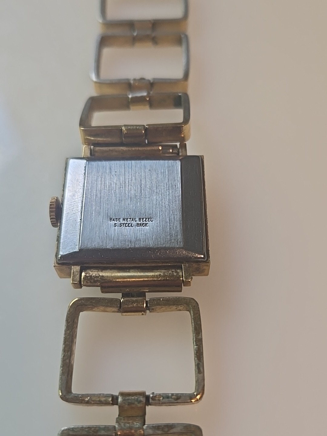Ladies Wind Up Timex Watch Rectangular Open Link … - image 10
