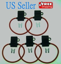 5Pack 10Gauge Inline ATC Fuse Holder 25AMP Fuse With Cover New Car Truck Install
