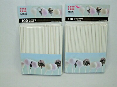 Cake Pop  Sweet Creations By Good Cook 2 packages of 100 Sticks  NIP