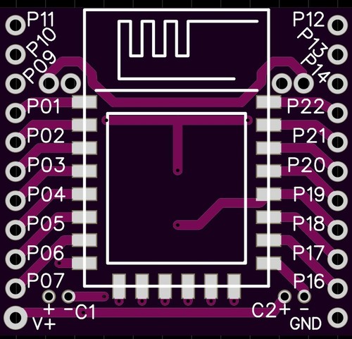 ESP32-C2 12S 4MB | BLE | WiFi | Modul(e) mit/with PCB Breakout Board All(e) IO's - Bild 4 von 6