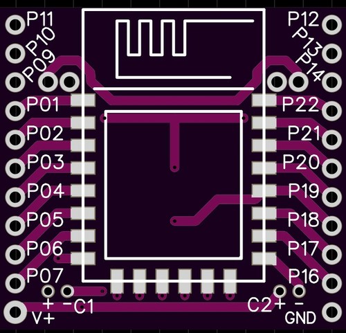 3 X Breakout PCB - ESP-12F | ESP32-C3-12F | BLE-> TB-03F | BL62B - All(e) IO's! - Bild 1 von 4