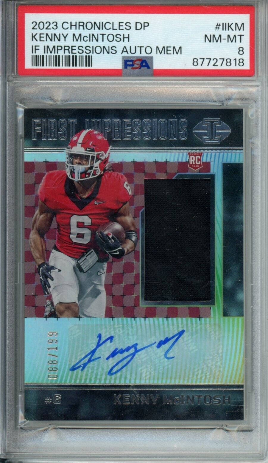 Kenny McIntosh Panini Chronicles Draft Picks Illusions First Impressions Autographed Memorabilia #IIKM Base