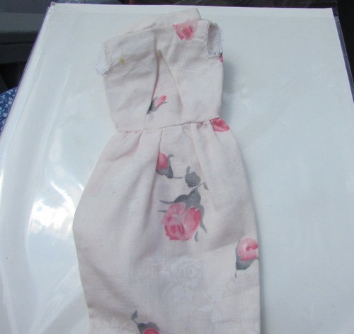 Tressy Doll Summer Time Sheath Dress Rare Variation Print Pink Floral 1967 - Picture 9 of 12