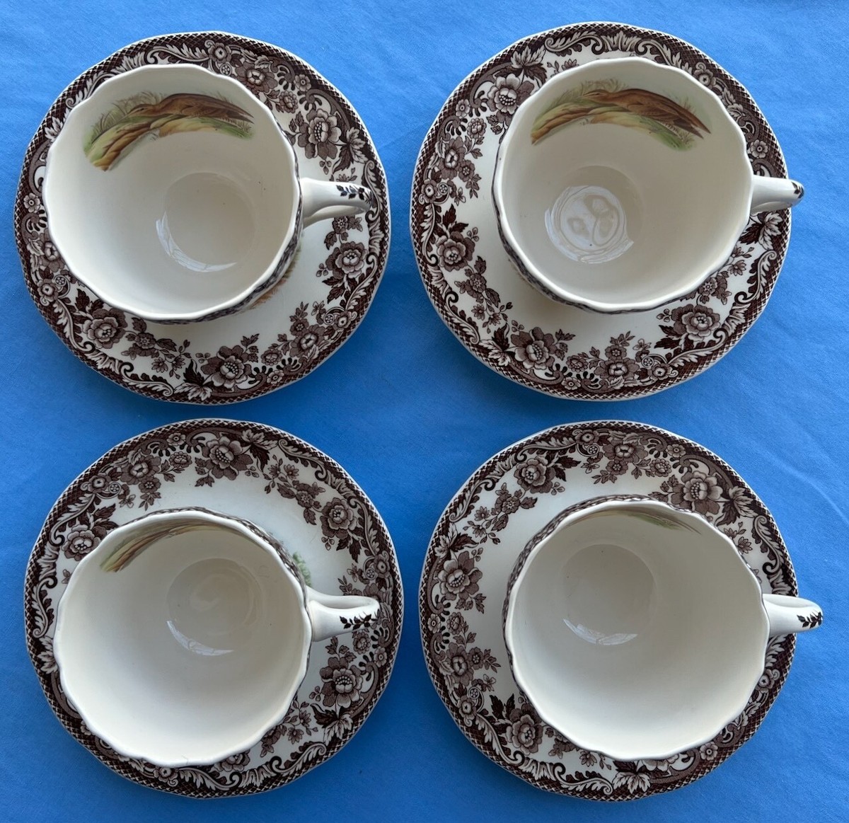 Spode セット Set of FOUR Spode Woodland Cup and Saucer Sets Mint! | eBay