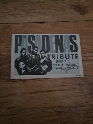 TNEWM44 WERBUNG 5X8 DIE PASADENAS: ''TRIBUTE RIGHT ON''